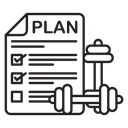 Fitness plan icon
