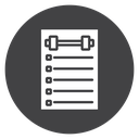 Fitness Plan Black Filled icon