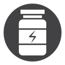 Fitness supplement Black Filled icon