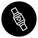 Fitness tracker smart watch icon