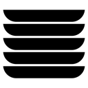 Five Stacked Plates icon
