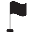 Flag 3 Black Filled icon