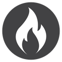 Flame Black Filled icon