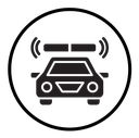 Flashing police car icon