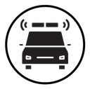 Flashing police car icon