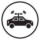 Flashing police car icon