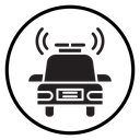 Flashing police car icon