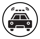 Flashing police car icon