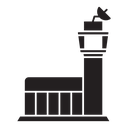 Flight control tower icon