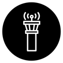 Flight control tower icon
