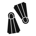 Flippers vector icon
