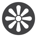 Flower Black Filled icon