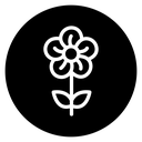 Flower Bloom Black Filled icon