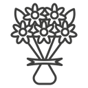 Flower bouquet icon