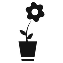 Flower in pot icon