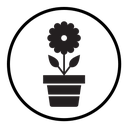 Flower in pot icon