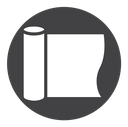 Foil roll Black Filled icon