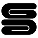 Folded Blanket Stack Black Filled icon