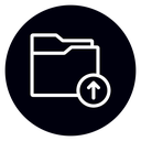 Folder upload 2 icon