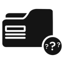 Folder with questionmark icon