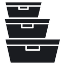 Food containers 2 icon