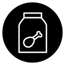 Food delivery paper bag icon