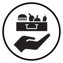Food donation Black Filled icon