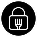 Food security lock icon