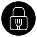 Food security lock icon