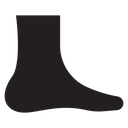 Foot side view icon
