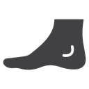 Foot side view icon