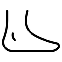 Foot side view icon