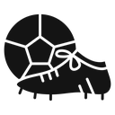 Football soccer shoes Black Filled icon