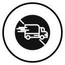 Forbidden fast truck icon