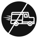 Forbidden fast truck icon