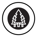 Forest and park trees icon