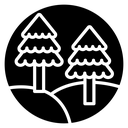 Forest and park trees icon
