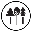 Forest and park trees icon
