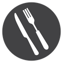 Fork Knife Black Filled icon