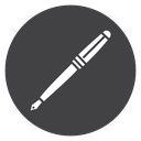 Fountain Pen Black Filled icon