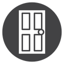 Four Panel Door Black Filled icon