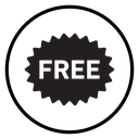 Free label Black Filled icon