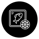 Frozen Fish Black Filled icon