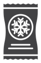 Frozen food bag icon