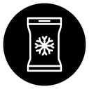Frozen food bag icon