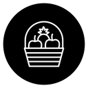 Fruit Basket Black Filled icon