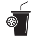 Fruit juice Black Filled icon