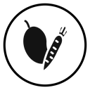 Fruits and vegetables Black Filled icon