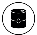 Fuel barrel black filled icon