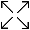 Fullscreen Black Filled icon